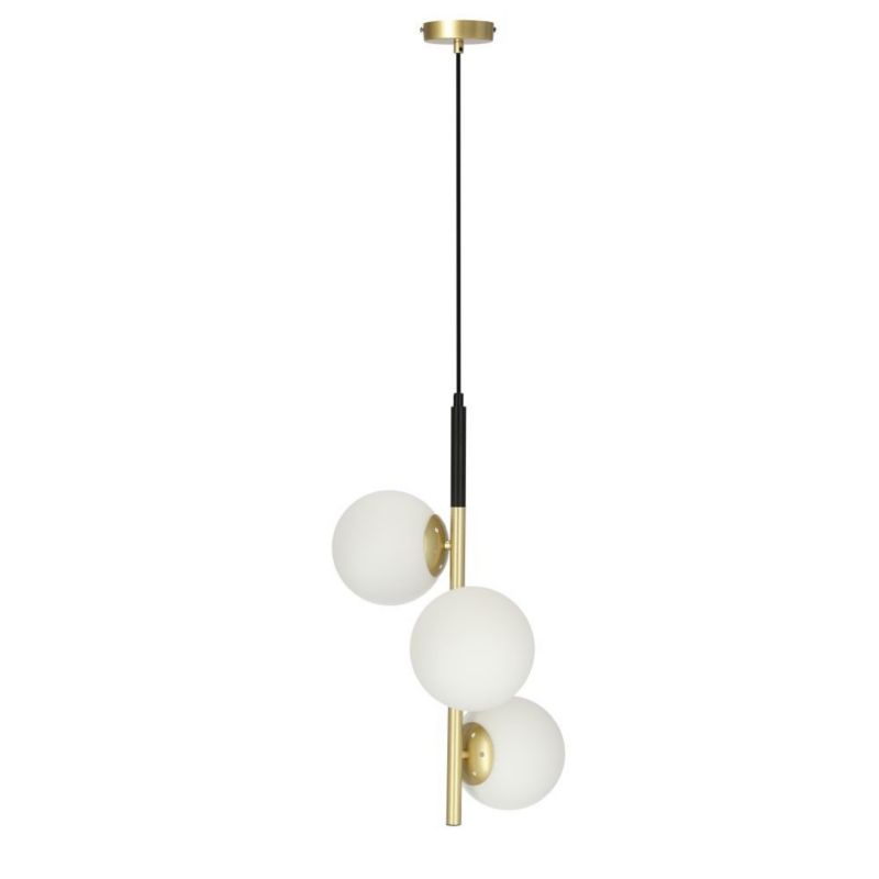 Żyrandol Candellux Duo złoto-biała 3xE14x30W IP20 wym:115x32,5x32,5cm - 1 szt.