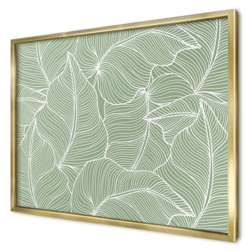 Ozdobna tablica magnetyczna Wallfluent 70x50 Tropikalne liście w złotej ramie 1szt