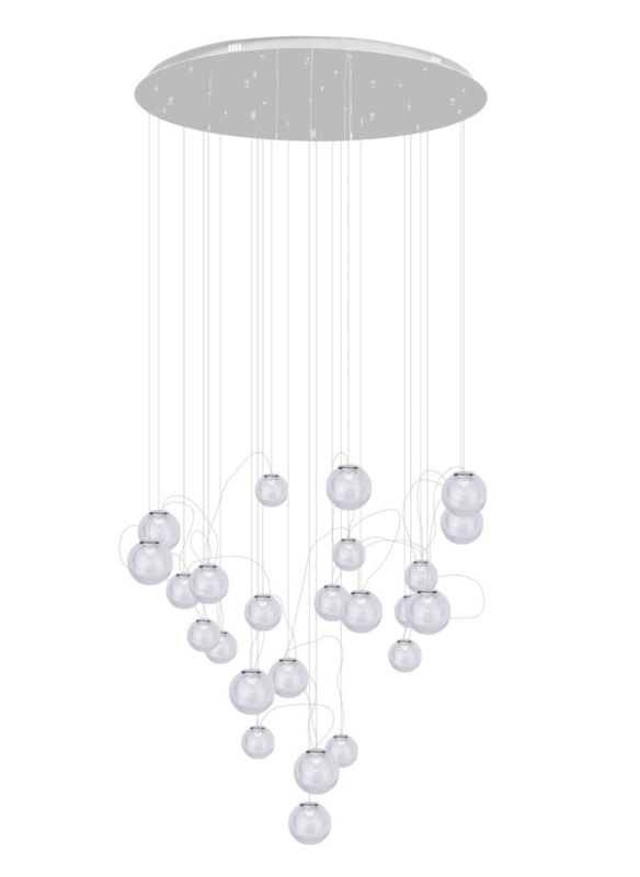 Lampa sufitowa szklane bąbelkowe kulki Maxlight ZOE chromowana LED 36W biały ciepły 3000KK 2520lm IP20 - 1 szt