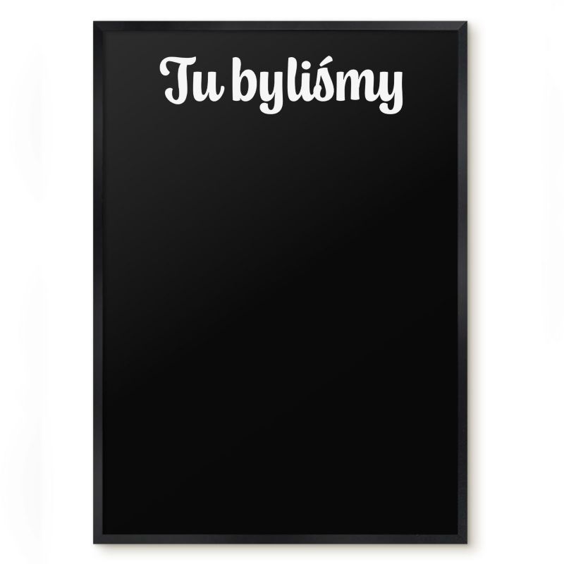 Tablica Magnetyczna Tulup 50x70 cm Tu byliśmy 6 - Czarna rama Do salonu, sypialni 1 szt.