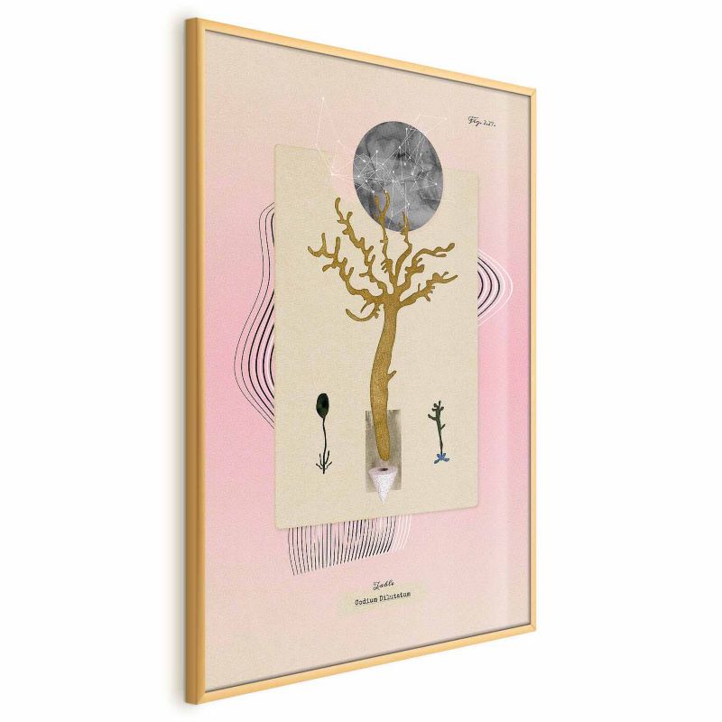 Plakat Artgeist Niezwykła roślina 29,7x42 cm z ramą złotą 1 szt