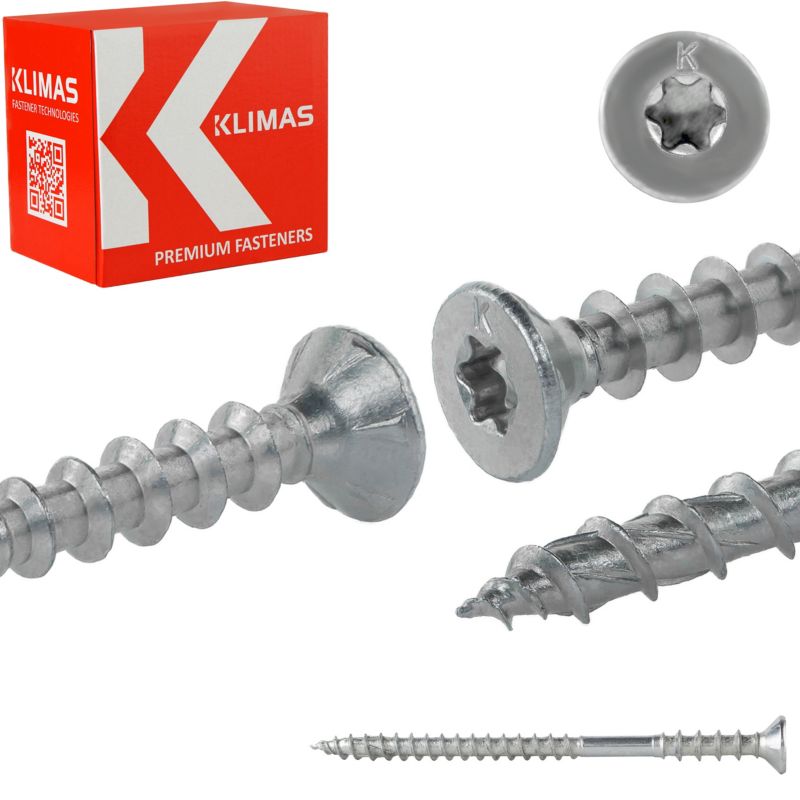 Wkręty dystansowe do poziomowani łat Klimas WKSS 6x100 mm na torx 100szt