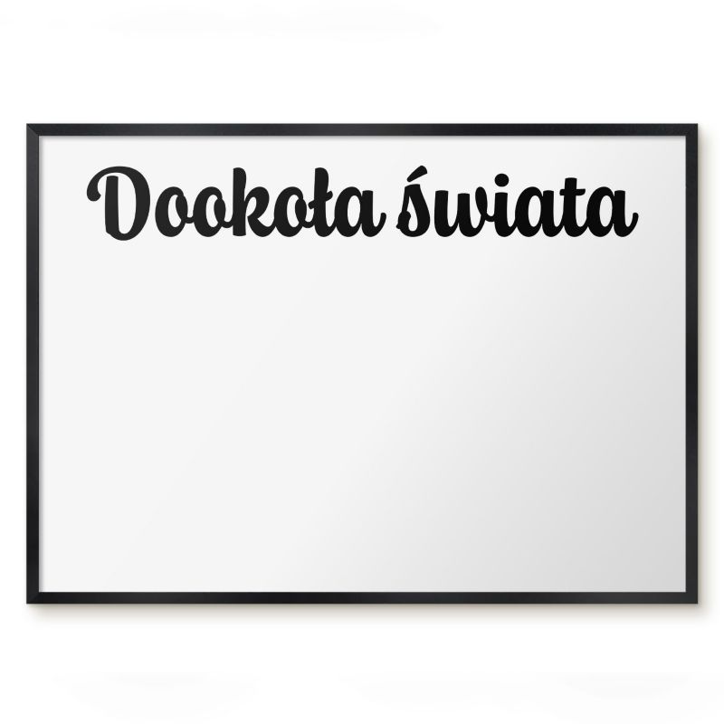 Tablica Magnetyczna Do Biura Tulup 70x50 cm Dookoła świata 1 - Czarna rama Do salonu, sypialni 1 szt.