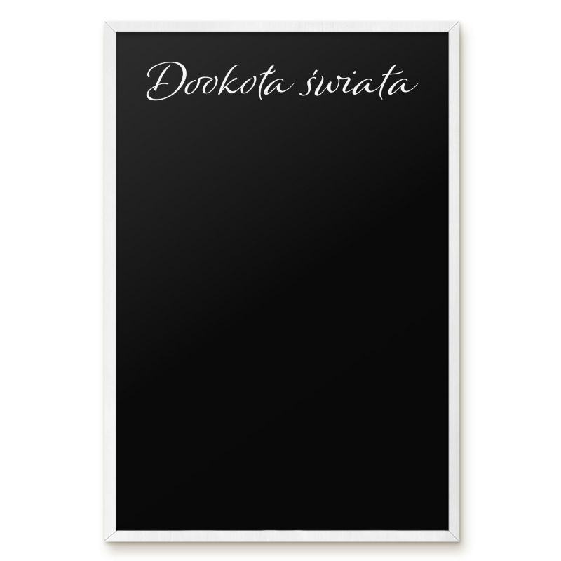 Magnetyczna Tablica Ścienna Tulup 40x60 cm Dookoła świata 9 - Biała rama Do salonu, sypialni 1 szt.