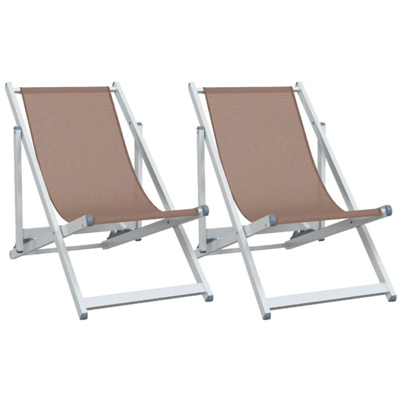 Leżaki ogrodowe WaszeMeble z aluminium brązowe WM-360170 2 szt.