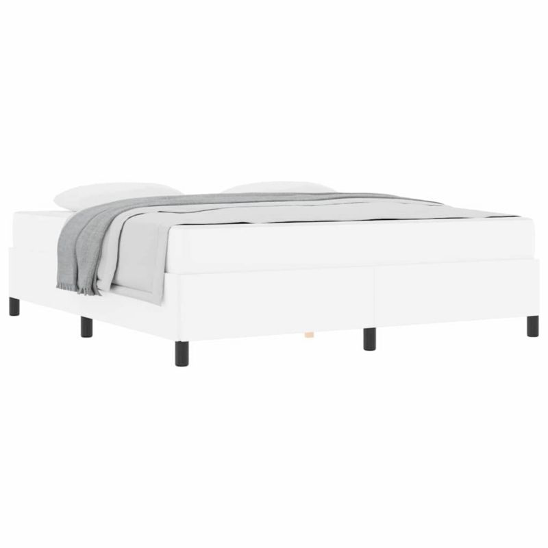 Łóżko z materacem WaszeMeble 180x200 cm Biały tkanina WM-3399015 1 szt.