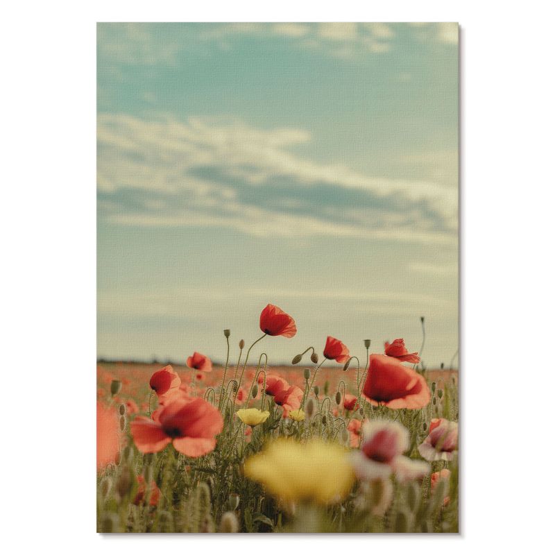 Nowoczesny Plakat na Płótnie Tulup 21x29,7 cm (A4) Letnie kwiaty Do salonu, sypialni, 1 szt.