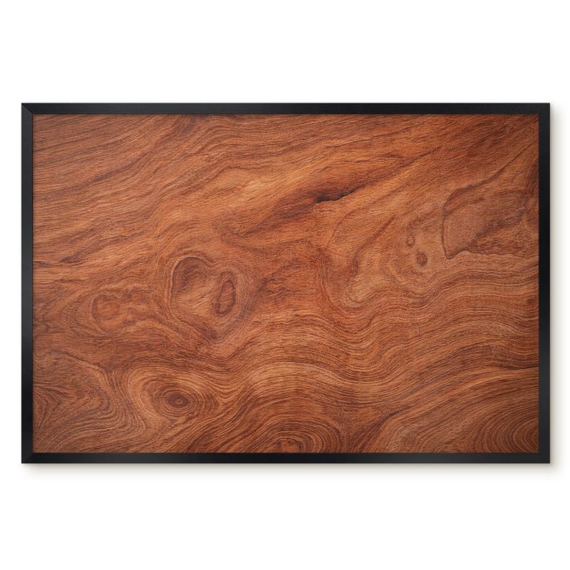 Tablica Na Magnesy Tulup 60x40 cm Słoje drewna 1 - Czarna rama Do salonu, sypialni 1 szt.