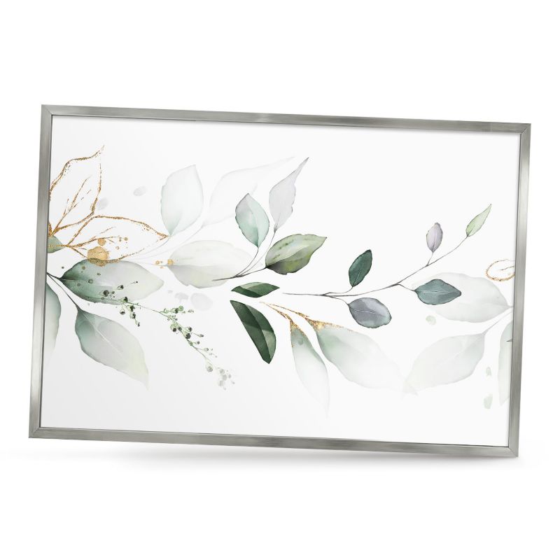 Tablica magnetyczna dekoracyjna ArtPrintCave 60x40 Botaniczna elegancja w srebrnej ramie 1szt