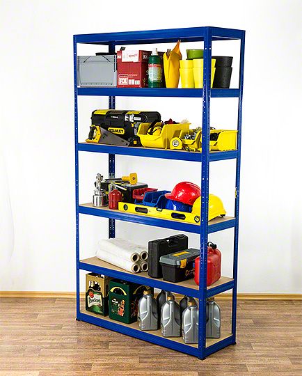 Regał metalowy MODO24 magazynowy stojak niebieski helios 196x180x35cm 6 półek po 175 kg 1 szt.