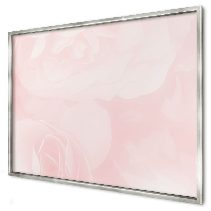 Ozdobna tablica na magnesy Wallfluent 100x70 Delikatny róż w srebrnej ramie 1szt
