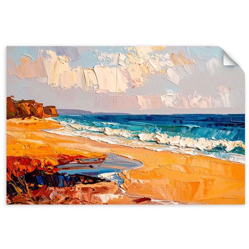 Naklejka na ścianę do salonu sypialni Feeby Plaża Morze Krajobraz jak malowany 130x90cm 1szt