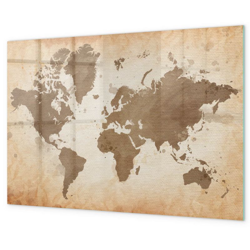 Tablica Magnetyczna Do Pisania Tulup 90x60 cm Artystyczna mapa świata Planer ścienny do kuchni Czarny marker 1 kpl