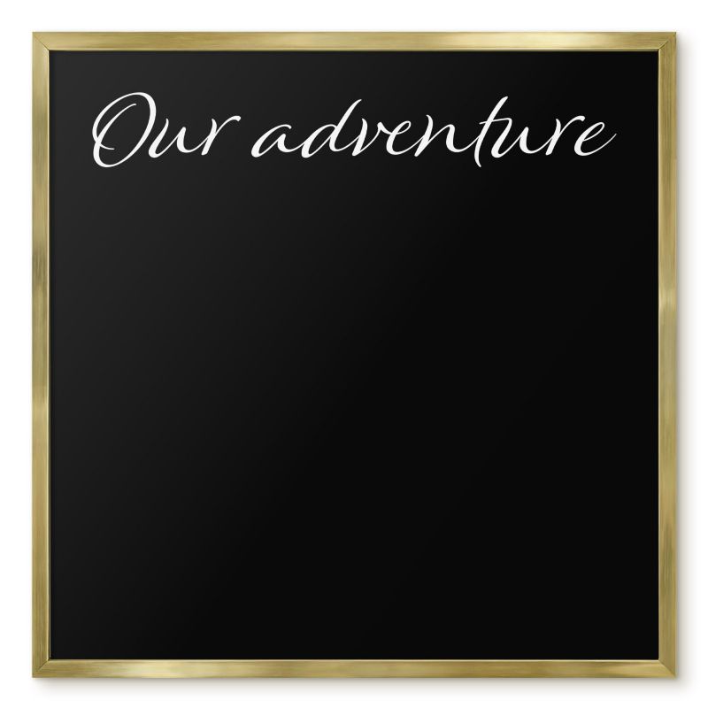 Tablica Na Magnesy Z Podróży Tulup 50x50 cm Our adventure 9 - Złota rama Do salonu, sypialni 1 szt.