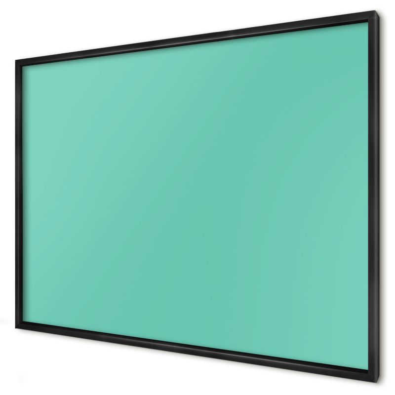 Tablica magnetyczna dekoracyjna Wallfluent 100x70 Mocny miętowy w czarnej ramie 1szt