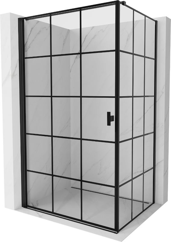 Kabina prysznicowa Mexen Mist-B czarna 90x95 cm lewa 1 szt