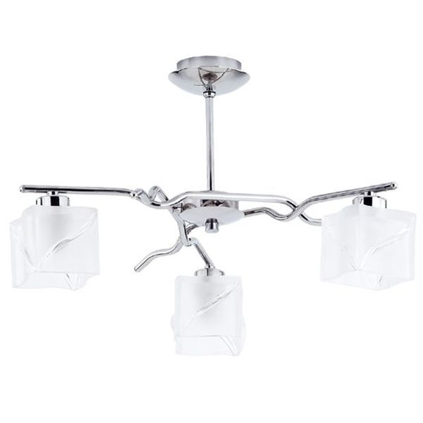 Lampa wisząca kwadratowe klosze Alfa BALENO biała 3xE14x10W IP20 wym:36x46x46cm - 1 szt.