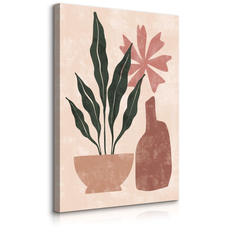 Obraz Muralo Do Sypialni Tropikalne Liście Martwa Natura Styl Boho 40x60 cm 1 szt.