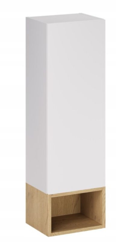 Słupek łazienkowy Furnidea 30 cm biały mat dąb Cremona Aster 1 szt.