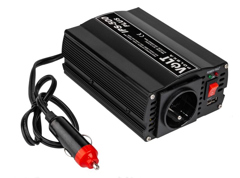 Przetwornica napięcia prądu Volt Polska 12V 230V 500W IPS-500 PLUS 1szt.