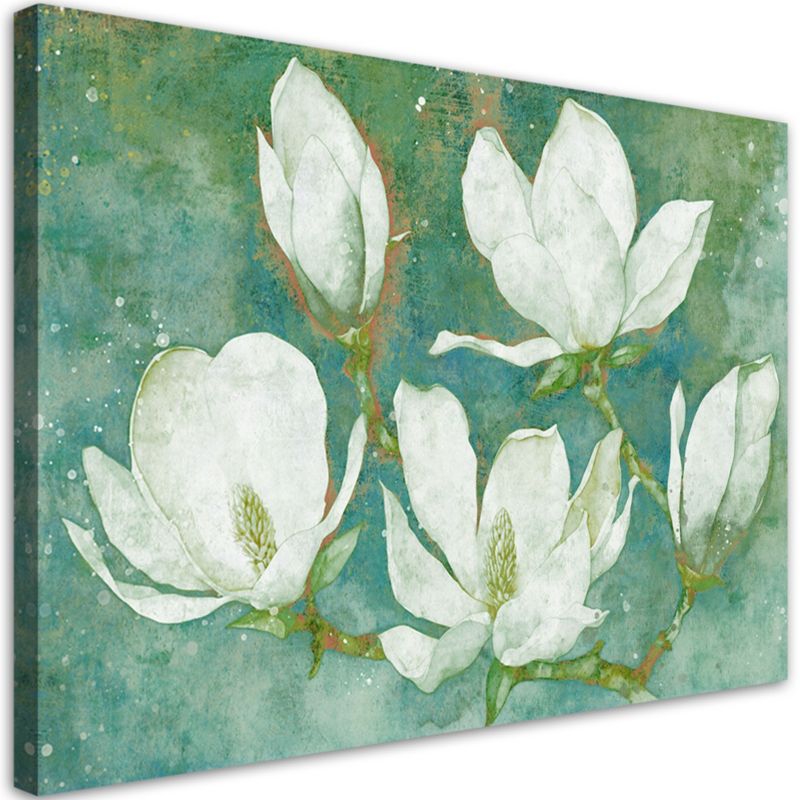 Obraz dekoracja do salonu sypialni Feeby Białe Magnolie Abstrakcja 100x70 cm 1szt