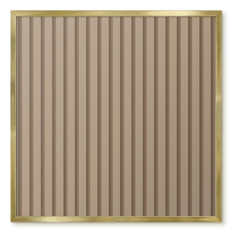 Tablica Magnetyczna Wielofunkcyjna Ścienna Tulup 50x50 cm pionowe paski - Złota rama Do salonu, sypialni 1 szt.