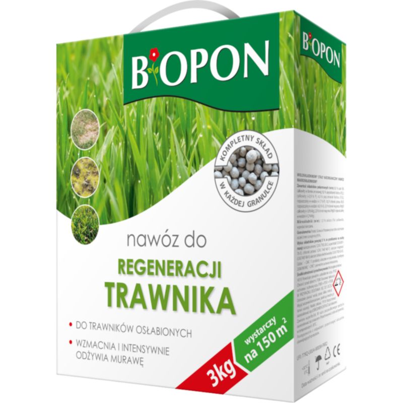 Nawóz Do Trawnika Biopon Regeneracyjny Granulat 3 kg 1szt.