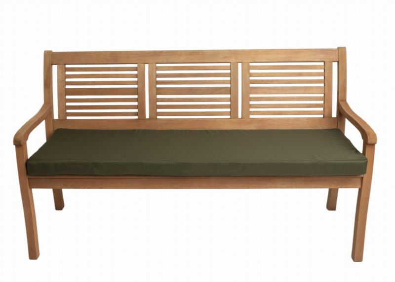 Poduszka ogrodowa na ławkę, Setgarden, 130x60x7cm, zielona poduszka na siedzisko zdejmowany pokrowiec, Flat 1szt