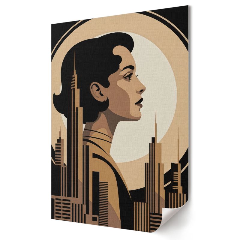 Plakat na płótnie Wallfluent Format A2 Art deco portret Artysta Lena "Leni" Moreau 1 szt.