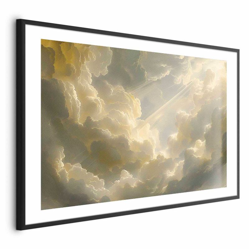 Plakat Artgeist Zachwycająca gra kolorów 90x60 cm z ramą czarną z marginesem 1 szt