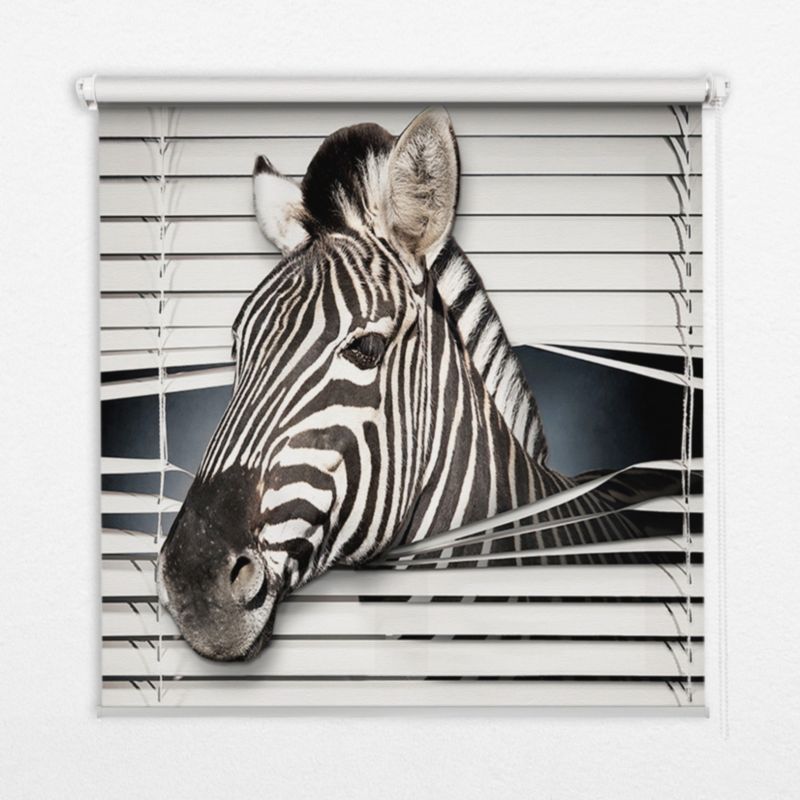 Roleta Wzorzysta Tulup 100x140 cm Zebra Montaż do ściany/sufitu 1 szt.