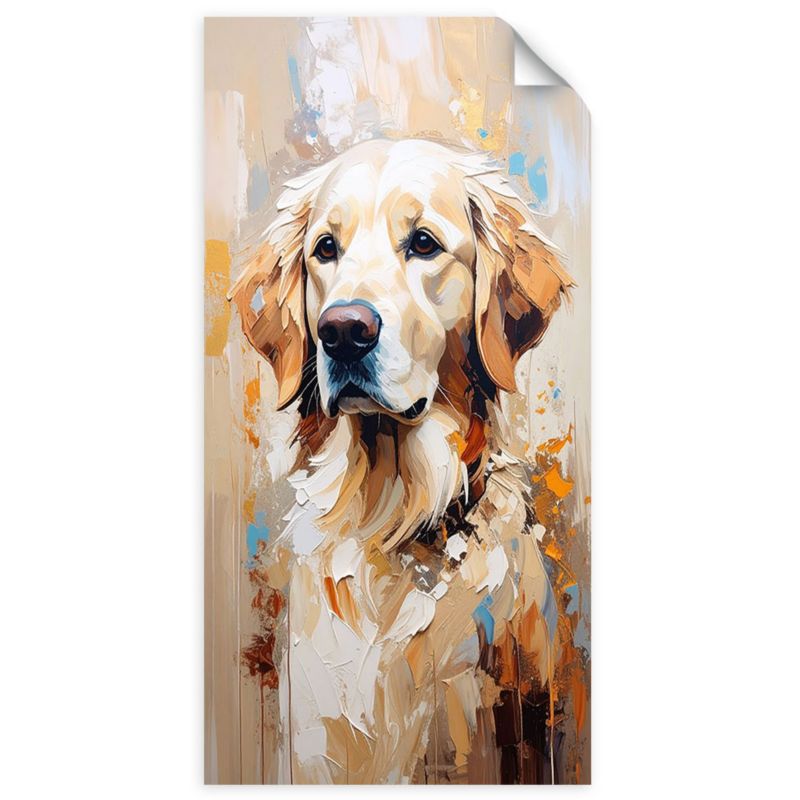 Plakaty samoprzylepne do salonu sypialni Feeby Pies Labrador retriever Zwierzę 80x160cm 1szt