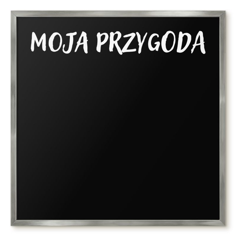 Tablica Magnetyczna Wielofunkcyjna Ścienna Tulup 50x50 cm Moja przygoda 5 - Srebrna rama Do salonu, sypialni 1 szt.