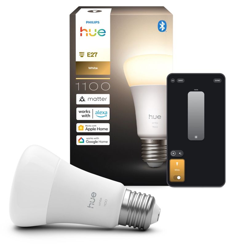 Żarówka LED Philips HUE E27 A60 9.5W 1100lm 2700K Biała Inteligentna Bluetooth White 1 szt.