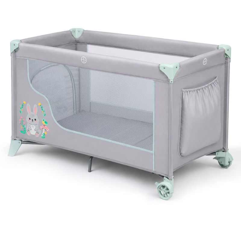 Łóżeczko turystyczne dla dziecka Ricokids 724010 składane podróżne + materac + torba 1szt.