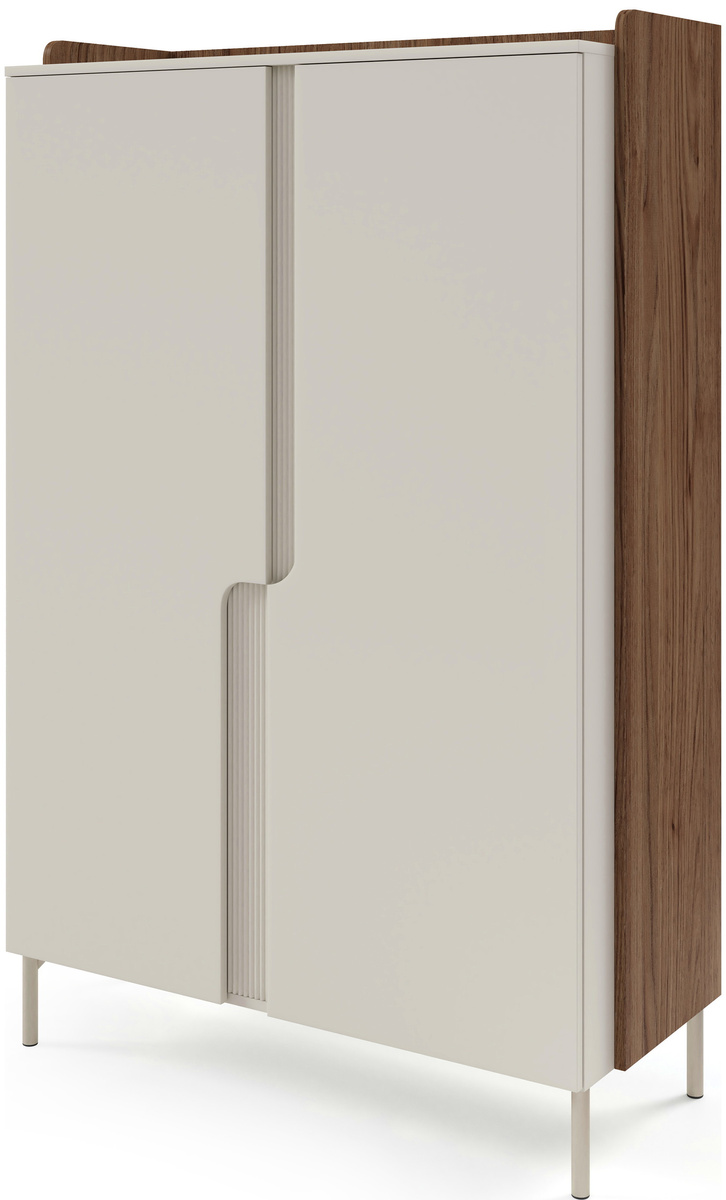 Komoda do salonu wysoka z drzwiami 103 cm kaszmir PONTO
