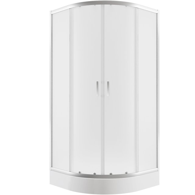 NEW TRENDY Kabina prysznicowa półokrągła SUVIA 2D R55 80x80x206 chrom