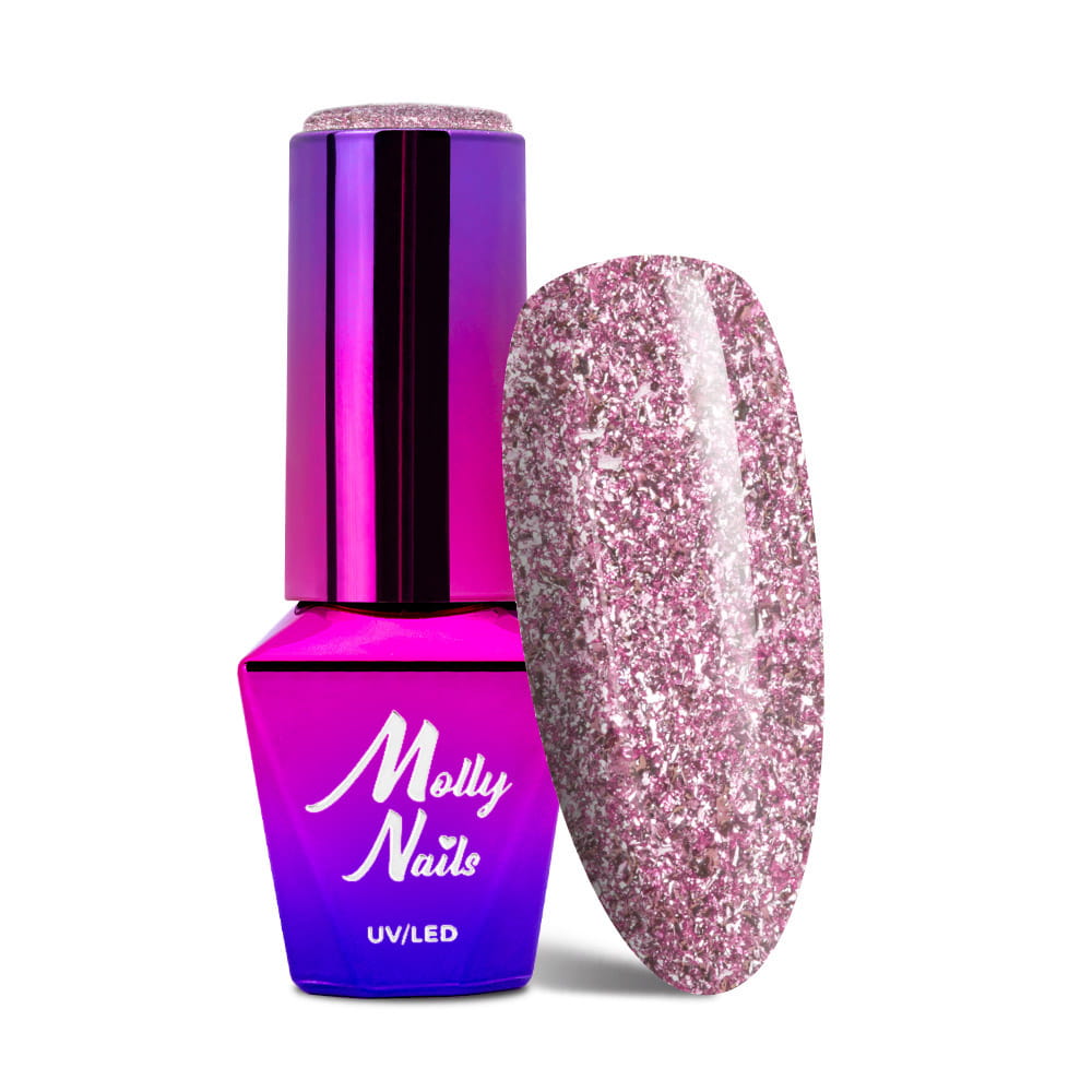 Lakier hybrydowy LED/UV Gel Polish Molly Nails Luxury Glam Nr 541 For Fun 8g