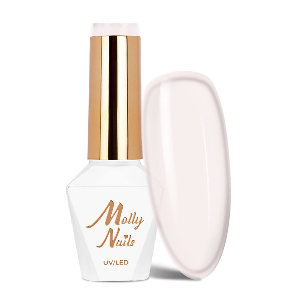 Lakier hybrydowy LED/UV Gel Polish Molly Nails French Manicure Nr 131 Beige White HEMA/Di-HEMA Free 8g