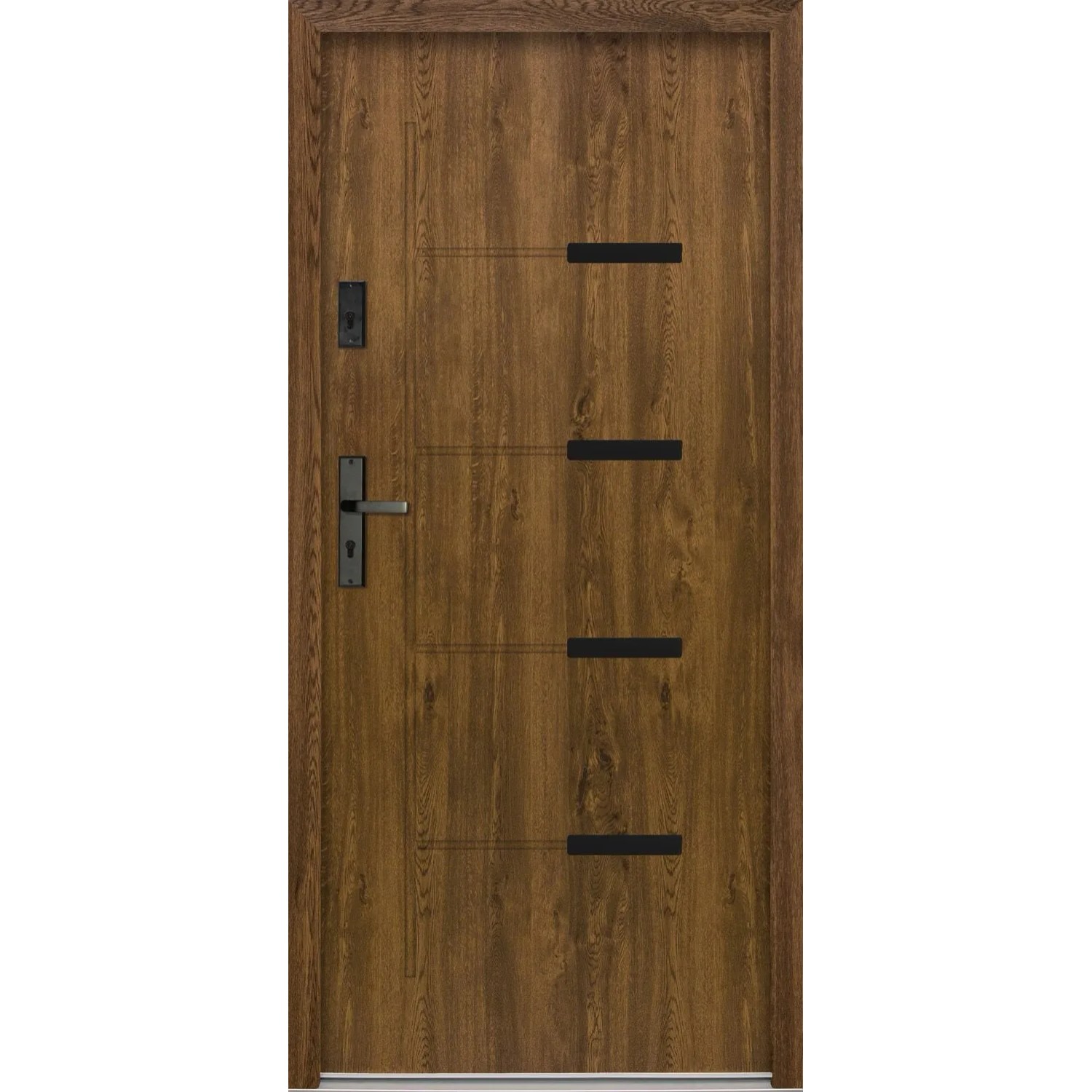 Splendoor Drzwi zewnętrzne Onyks Orzech 80L otwierane do wewn. 93x208