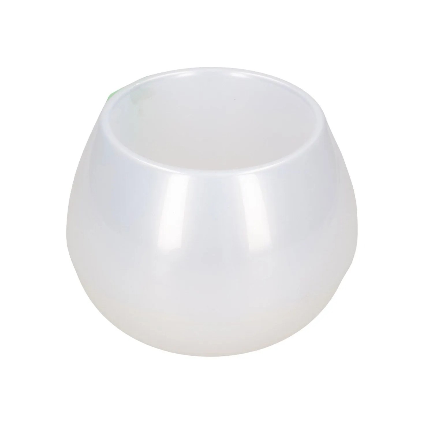 Doniczka sphere plastik white - 10 cm