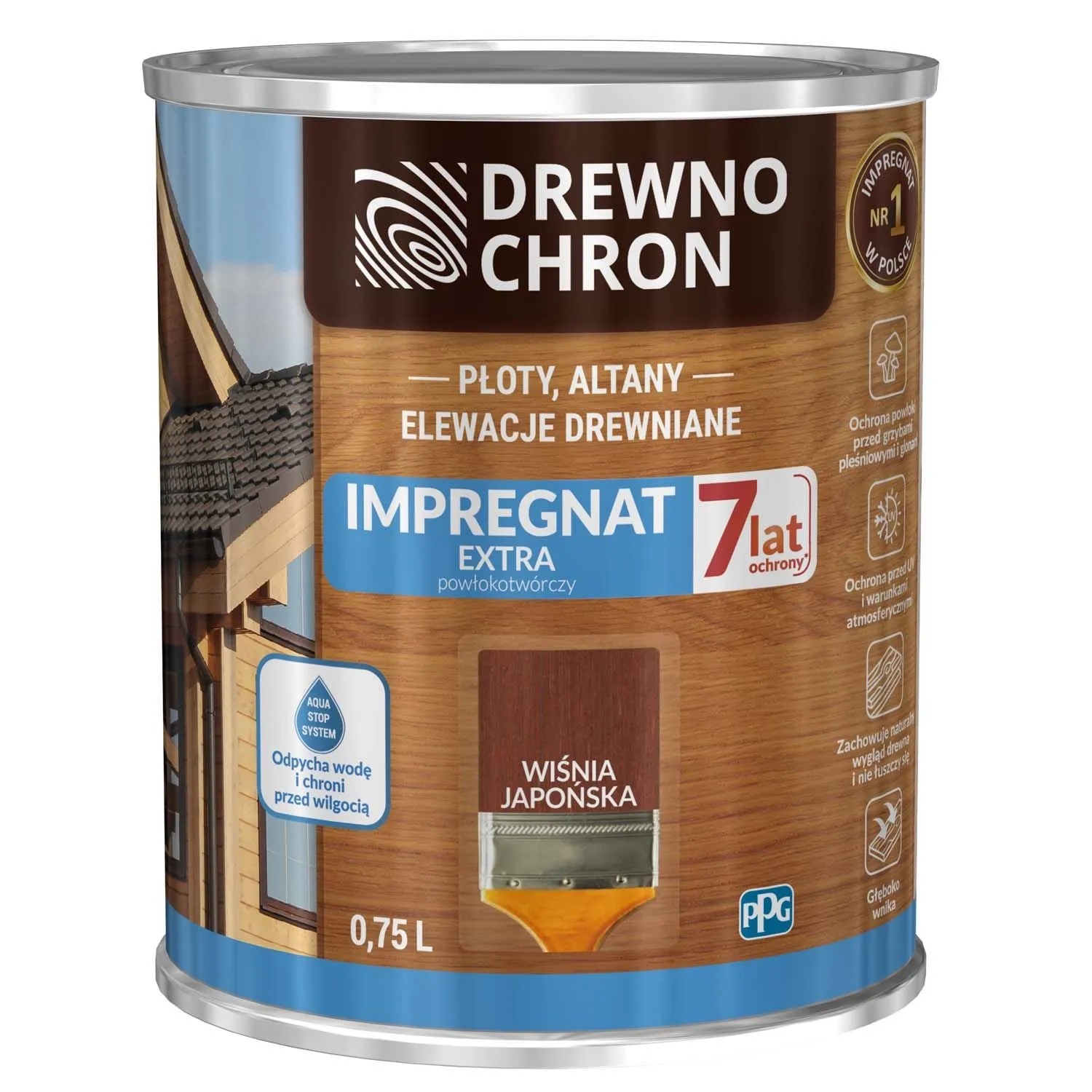 Drewnochron Impregnat Extra powłokotwórczy wiśnia japońska - 0,75L