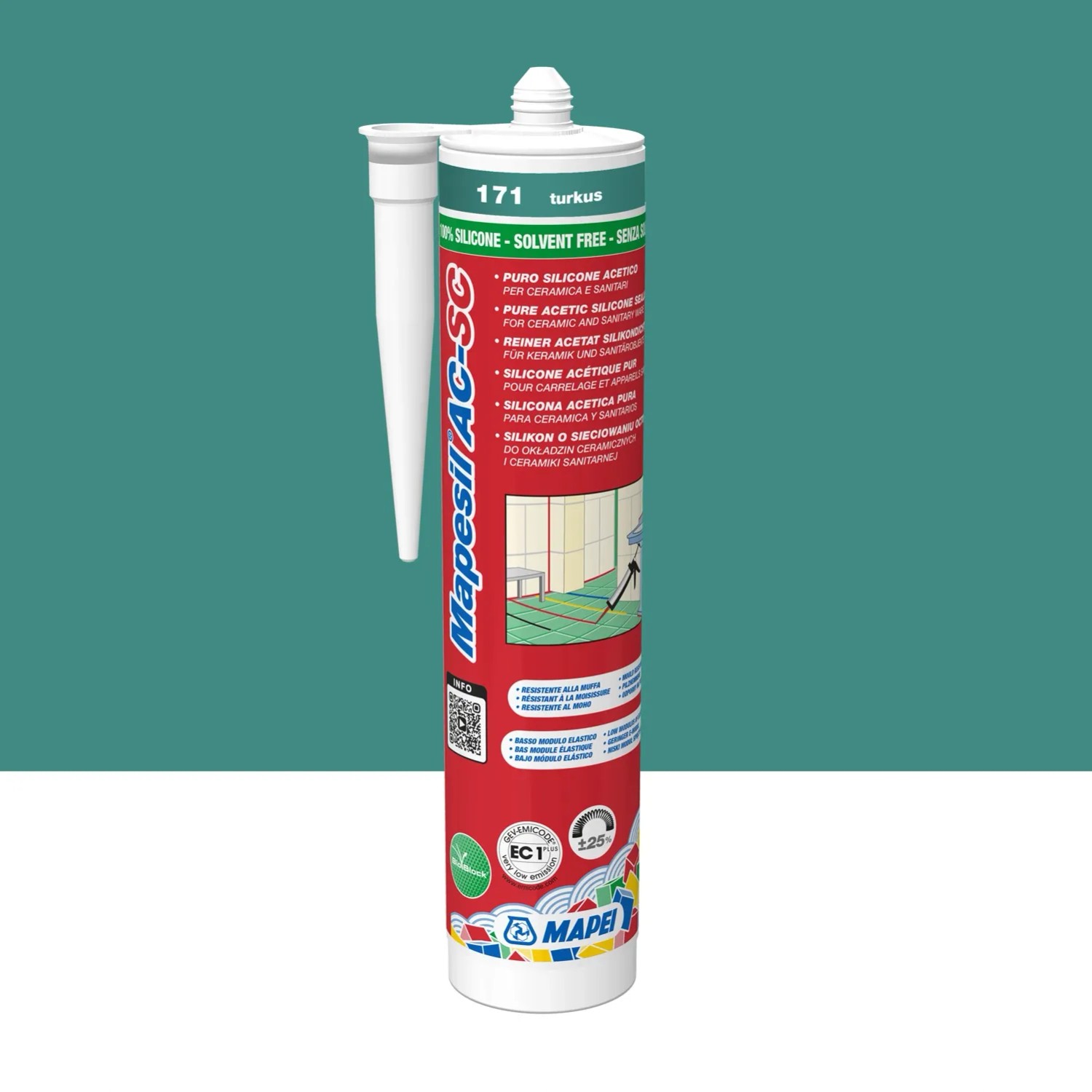 Mapei Silikon Mapesil Ac 171 turkus 310 ml