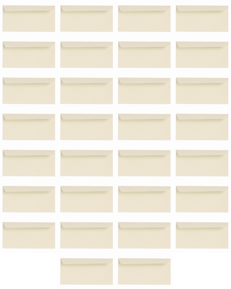 50x Koperta ozdobna Galeria Papieru, DL Holland, 120g/m2, 10 sztuk, kremowy