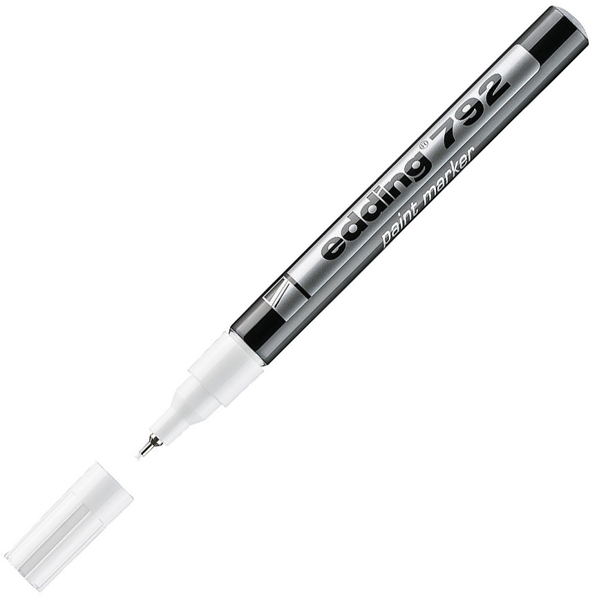 Marker olejowy edding 792, okrągła, 0.8mm, biały