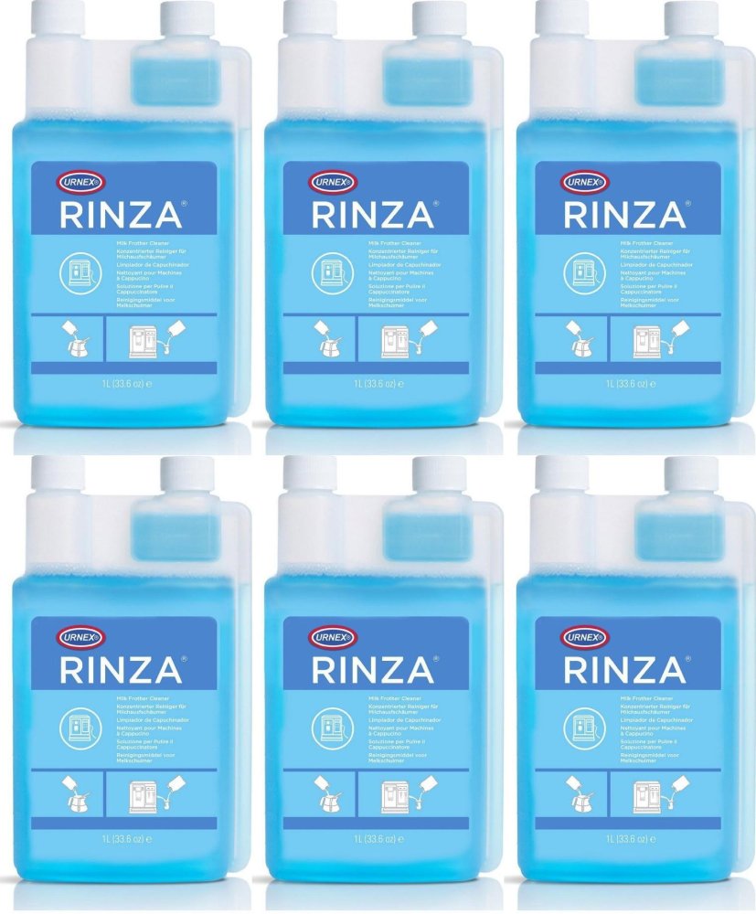 6x Płyn usuwający osad z mleka Urnex Rinza, 1l