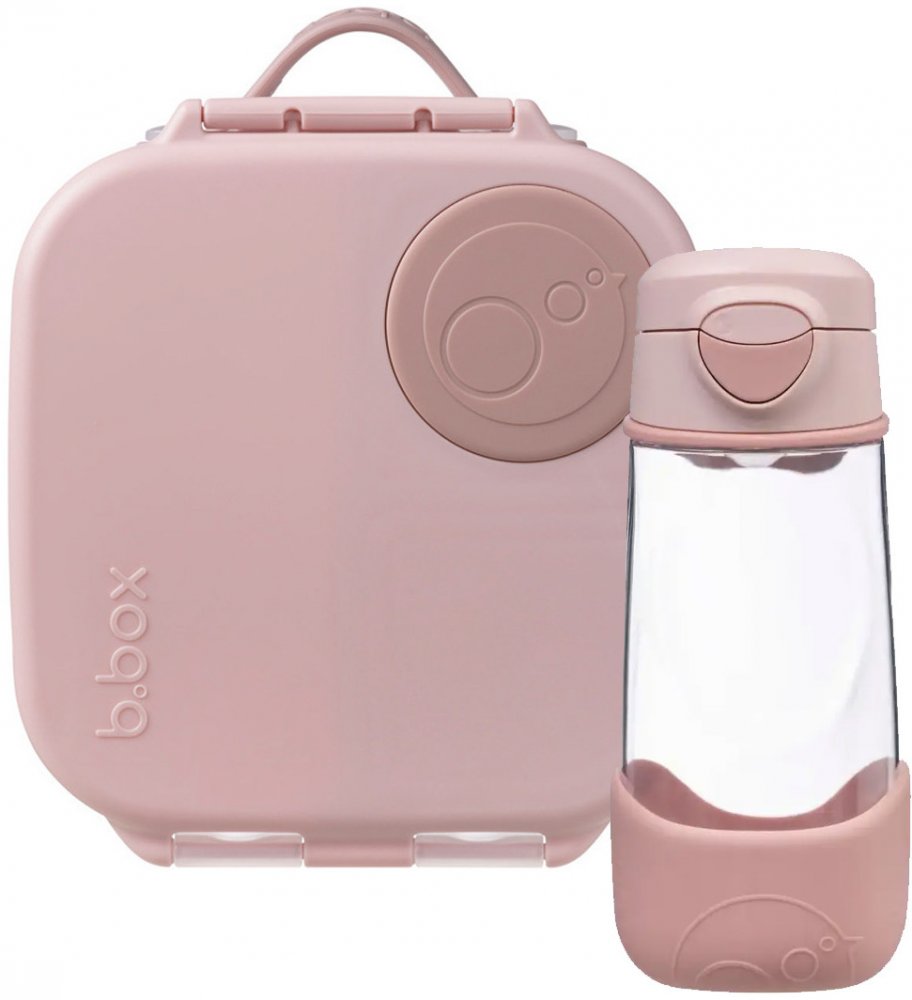 Zestaw: Mini lunchbox + bidon na wodę B.Box Blush Crush