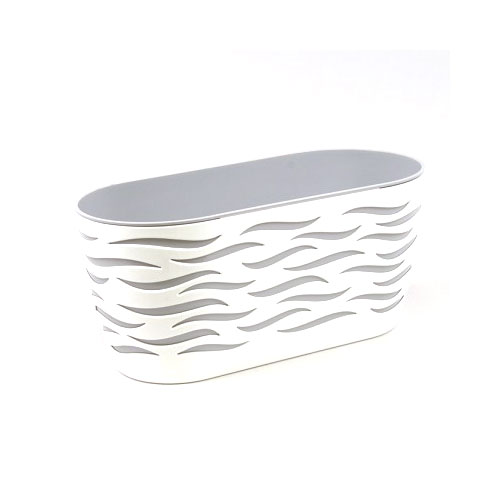 1 buc, Set de mască și jardinieră Sahara Duo, alb + platină, 35 cm - : Mod de ambalare: 1 buc