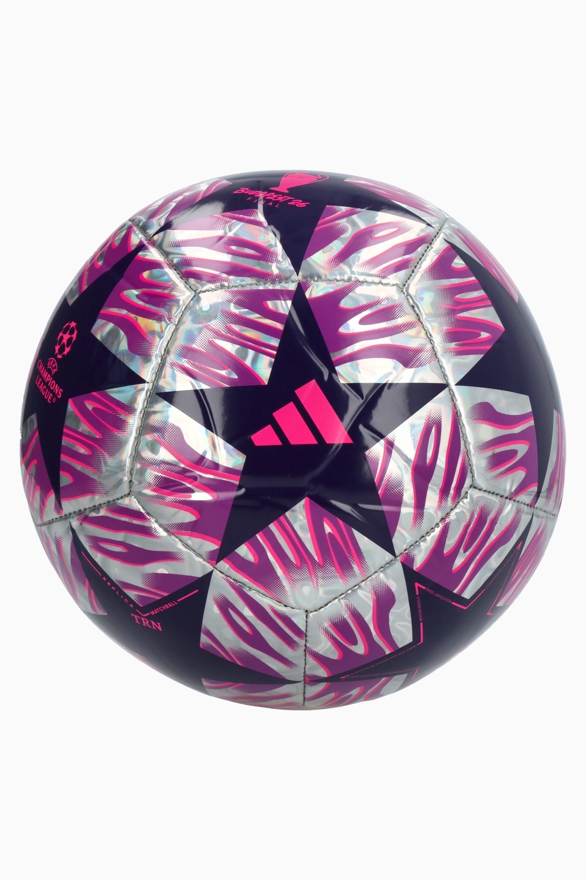 Piłka adidas UCL Training Foil 25/26 Final rozmiar 5 - Fioletowy