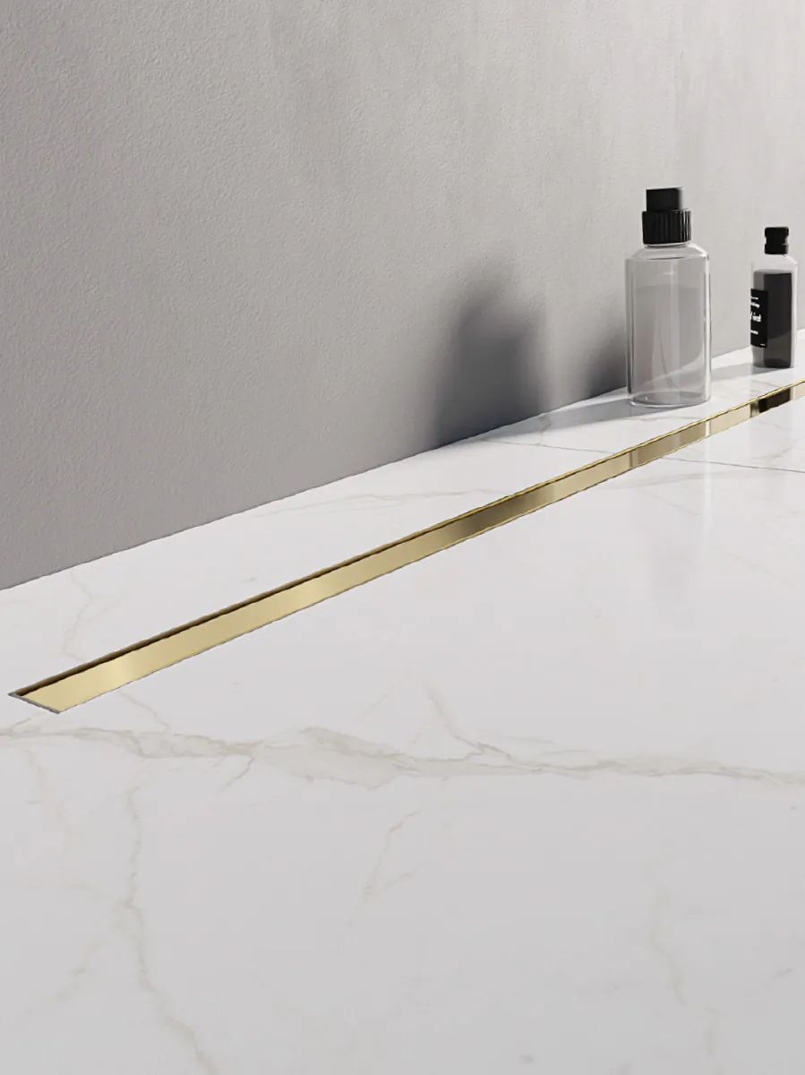 Darmowa Dostawa - Odpływ liniowy 80 cm złoty New Trendy Visio Slim Gold OL0073